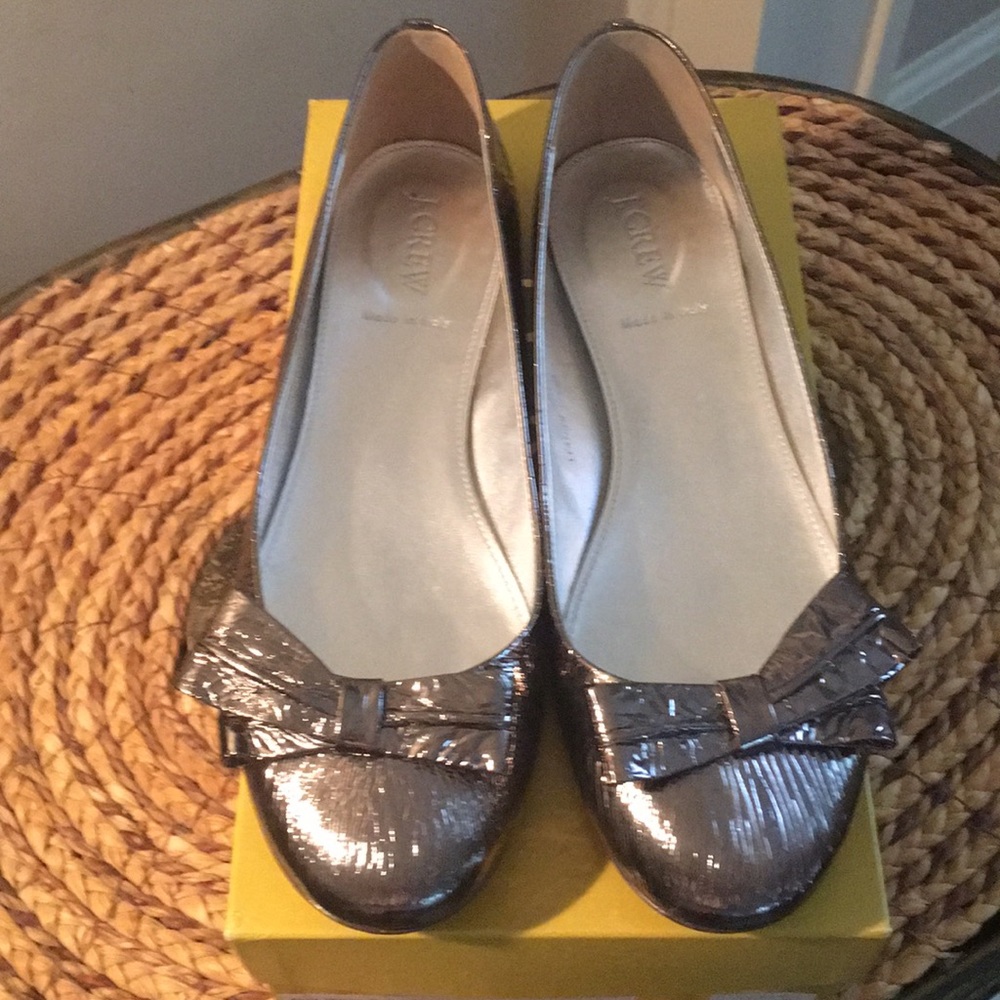 J Crew Pipa Mirror Ballet Flat Shoes